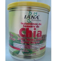 Instantâneo de Semente de Chia e Chá verde sabor frutas negras